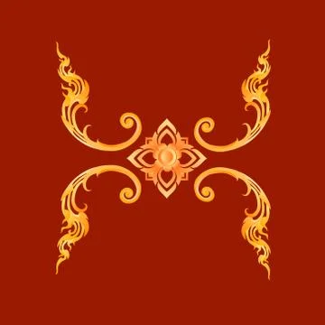Line thai art pattern vector illustration Stock-Illustration
