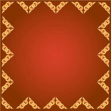 Line thai art pattern vector illustration Stock Illustration