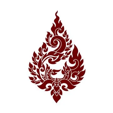Line Thai art pattern vector illustration Illustrazione stock