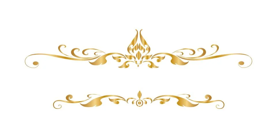 Line Thai Golden, line pattern background. Vector illustration Stock Illustration