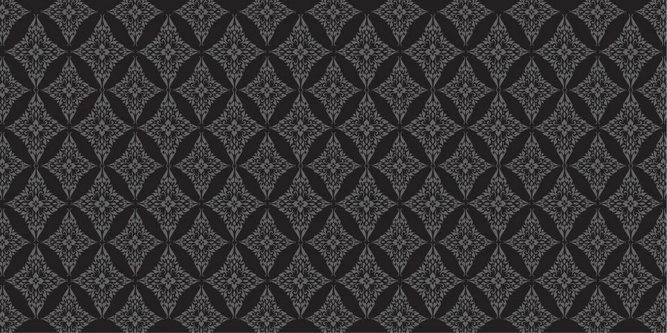 Line Thai pattern background Vector illustration. Stock Illustration