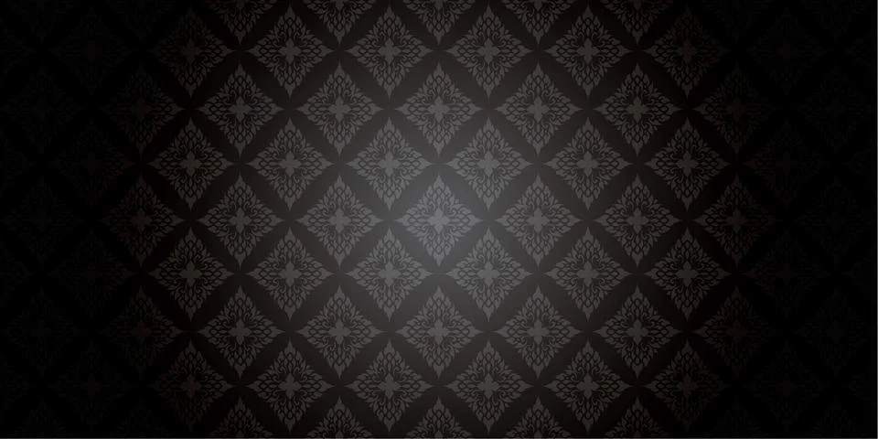 Line Thai pattern background Vector illustration. 스톡 일러스트
