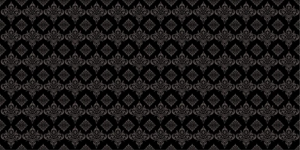 Line Thai pattern background Vector illustration. Stock Illustration