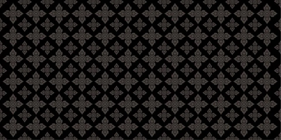 Line Thai pattern background Vector illustration. Stock Illustration