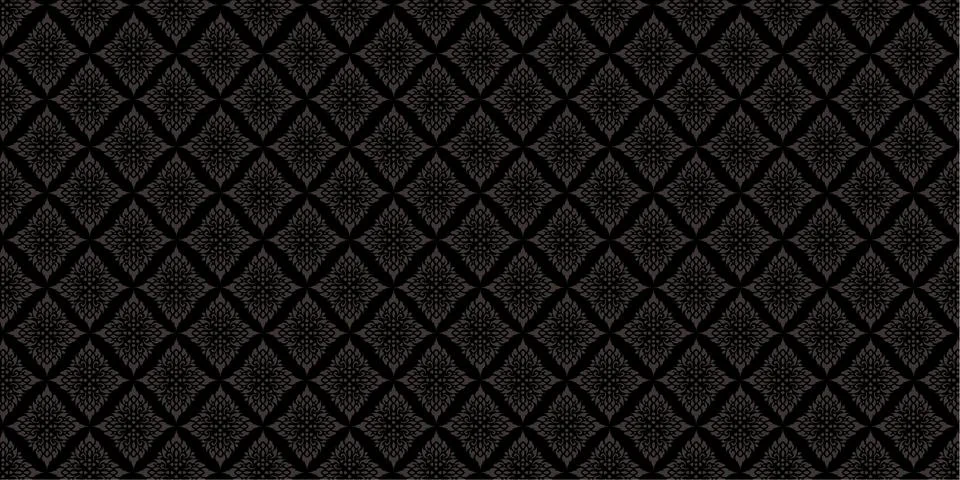 Line Thai pattern background Vector illustration. 스톡 일러스트