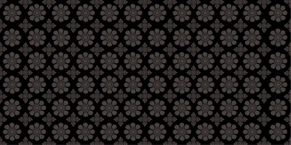 Line Thai pattern background Vector illustration. 스톡 일러스트