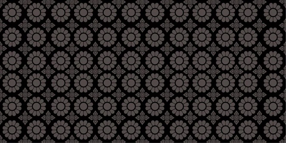 Line Thai pattern background Vector illustration. Stock Illustration