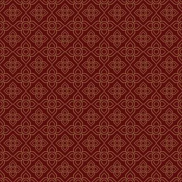 Line Thai.Thai Style Pattern Seamless Background ,Vector illustration イラスト素材