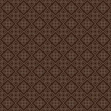 Line Thai.Thai Style Pattern Seamless Background ,Vector illustration イラスト素材