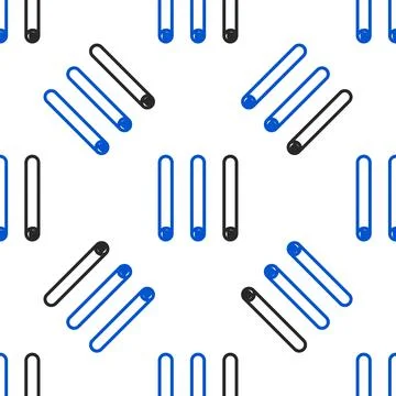 Line Three rolled sticks of cinnamon icon isolated seamless pattern on white Stock-Illustration