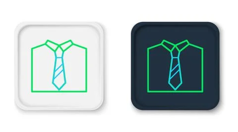 Line Tie icon isolated on white background. Necktie and neckcloth symbol. C.. Stockillustratie