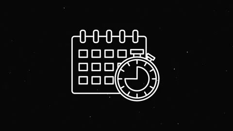 Line time and clock hud holographic symbol on digital old tv screen seamless Stock Footage 151566696