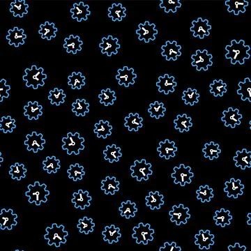 Line Time Management icon isolated seamless pattern on black background. Clock Illustrazione stock
