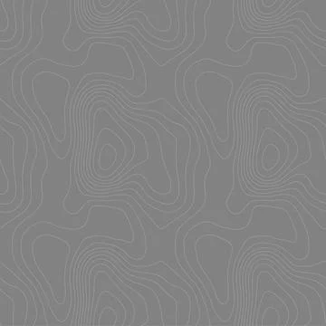 Line topography map seamless pattern. Seamless vector topographic map background Illustrazione stock