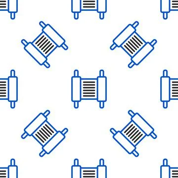 Line Torah scroll icon isolated seamless pattern on white background. Jewish  Stock Illustration