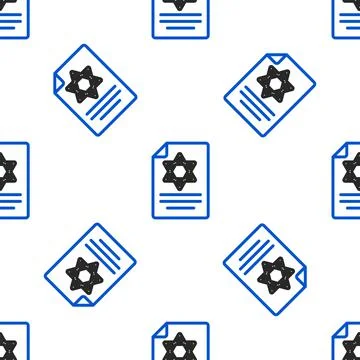 Line Torah scroll icon isolated seamless pattern on white background. Jewish  Stock Illustration