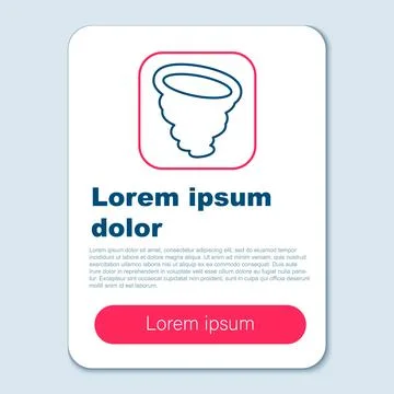 Line Tornado icon isolated on grey background. Cyclone, whirlwind, storm funnel Stock Illustration