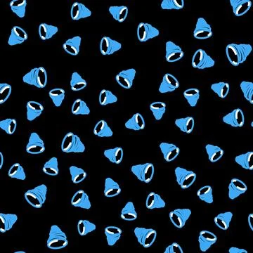 Line Tornado icon isolated seamless pattern on black background. Cyclone Illustrazione stock