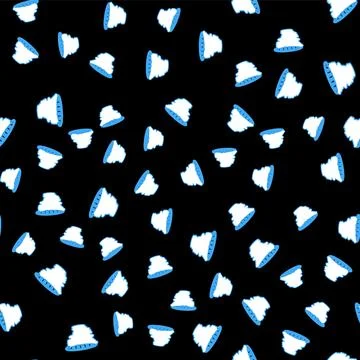 Line Tornado icon isolated seamless pattern on black background. Cyclone Illustrazione stock