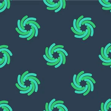 Line Tornado icon isolated seamless pattern on blue background. Cyclone, wh.. Illustrazione stock