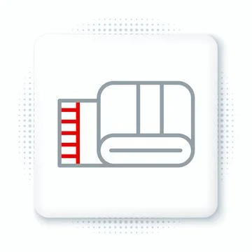 Line Towel stack icon isolated on white background. Colorful outline concept 스톡 일러스트