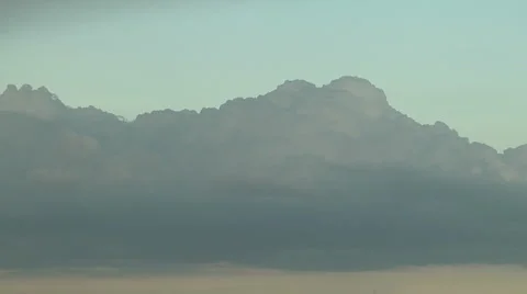 Line of Towering Cumulus Stock Footage 54721640