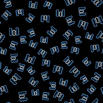 Line Toy building block bricks for children icon isolated seamless pattern on Stockillustratie