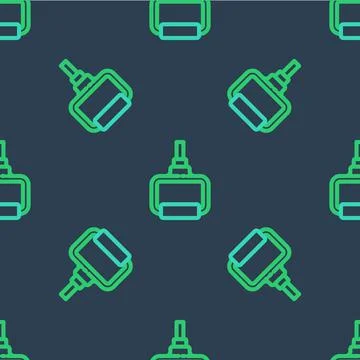 Line TPX loop training equipment icon isolated seamless pattern on blue Stock Illustration