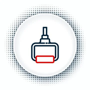 Line TPX loop training equipment icon isolated on white background. Sport Stock Illustration