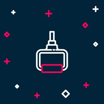 Line TPX loop training equipment icon isolated on blue background. Sport Stock Illustration