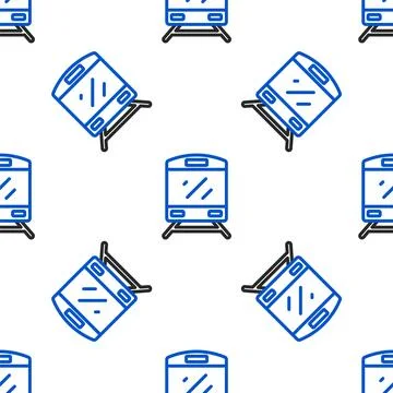 Line Train icon isolated seamless pattern on white background. Public trans.. イラスト素材