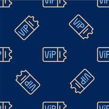 Line Train ticket icon isolated seamless pattern on blue background. Travel by Stock Illustration
