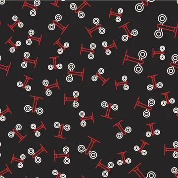Line Train traffic light icon isolated seamless pattern on black background イラスト素材