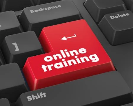 On line training 库存插图