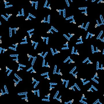 Line Treadmill machine icon isolated seamless pattern on black background Stockillustratie