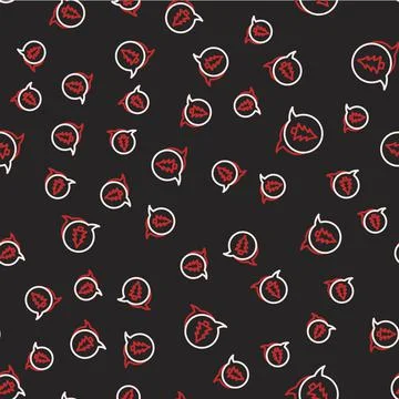Line Tree icon isolated seamless pattern on black background. Forest symbol Stock Illustration