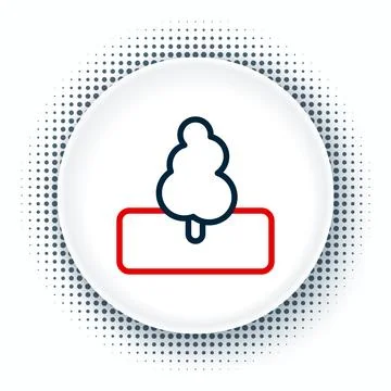 Line Tree icon isolated on white background. Forest symbol. Colorful outlin.. Stock Illustration