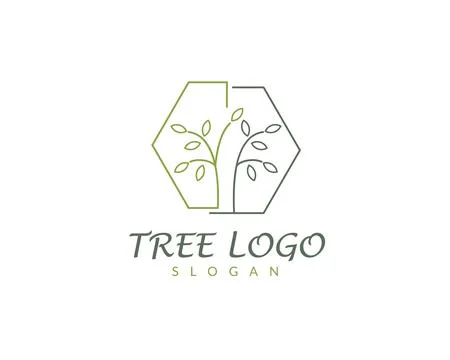 Line Tree Logo for Community or Organization vector and editable	 Illustrazione stock