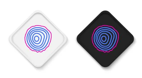 Line Tree rings icon isolated on white background. Wooden cross section. Colo 스톡 일러스트