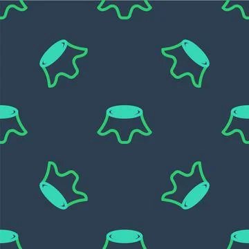 Line Tree stump icon isolated seamless pattern on blue background. Vector Stock Illustration