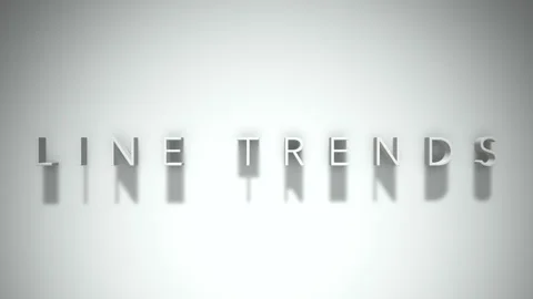 Line trends 3D title animation with shadows on a white background 動画素材 297129140