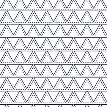 Line triangle blue seamless vector pattern. 스톡 일러스트