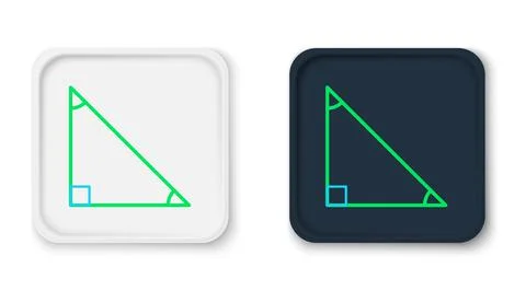 Line Triangle math icon isolated on white background. Colorful outline concept Stock Illustration