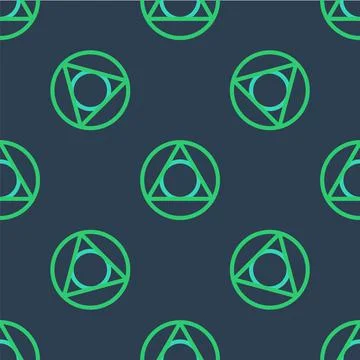 Line Triangle math icon isolated seamless pattern on blue background. Vector Stock Illustration