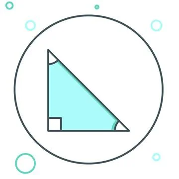 Line Triangle math icon isolated on white background. Colorful outline conc.. Stock Illustration