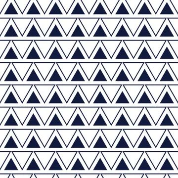 Line triangle seamless vector pattern. Illustrazione stock