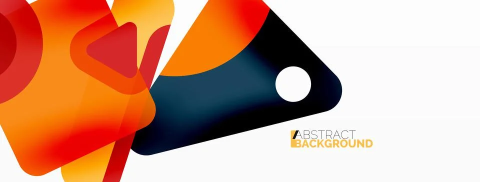 Line, triangle, square and circle primitive composition. Vector geometric Stock Illustration