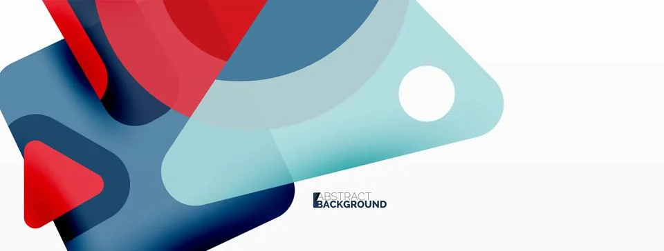 Line, triangle, square and circle primitive composition. Vector geometric Stock Illustration