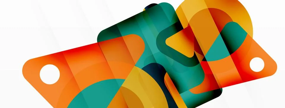 Line, triangle, square and circle primitive composition. Vector geometric Stock Illustration