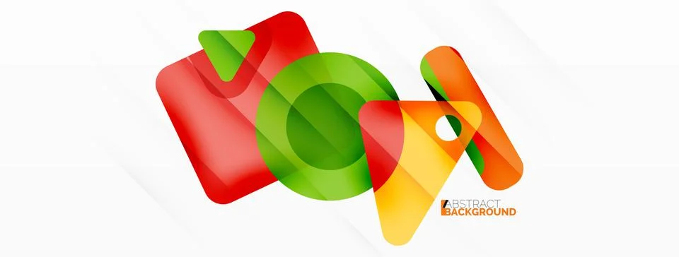 Line, triangle, square and circle primitive composition. Vector geometric Stock Illustration
